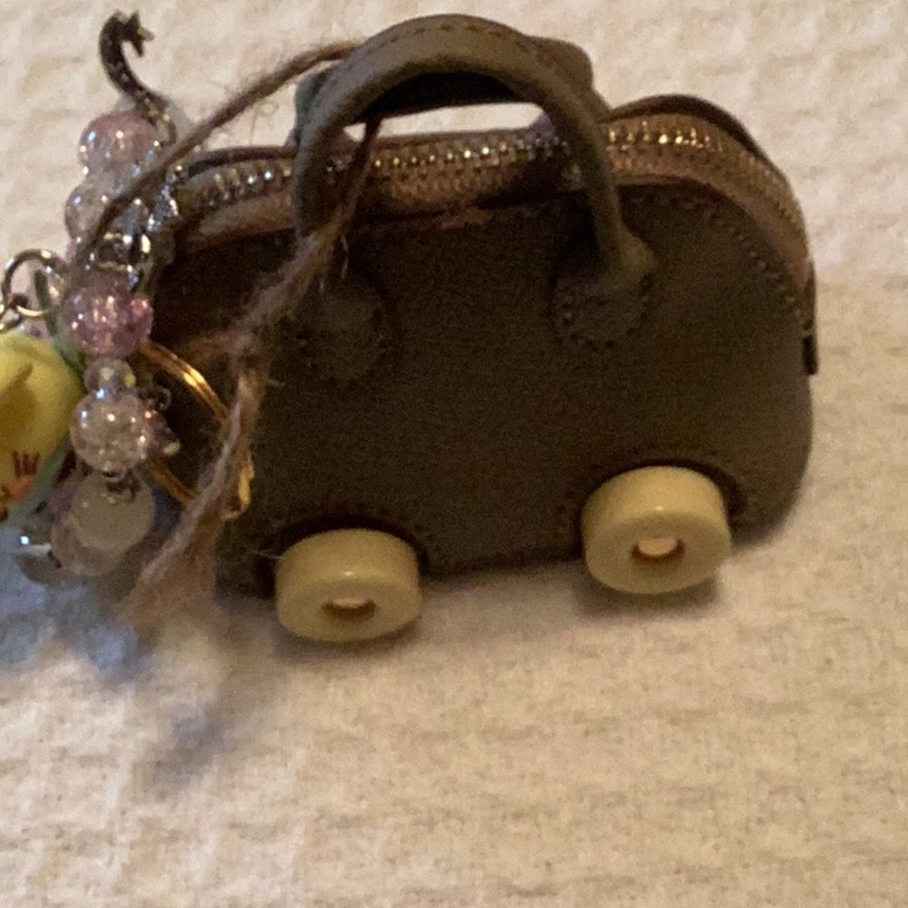 Mini Brown Handbag Keychain